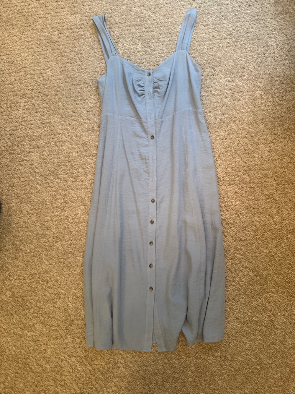 Sugarlips Light Blue Button-Front Maxi Dress - Picture 11 of 11
